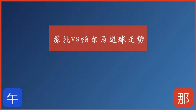 蒙扎vs帕尔马进球走势